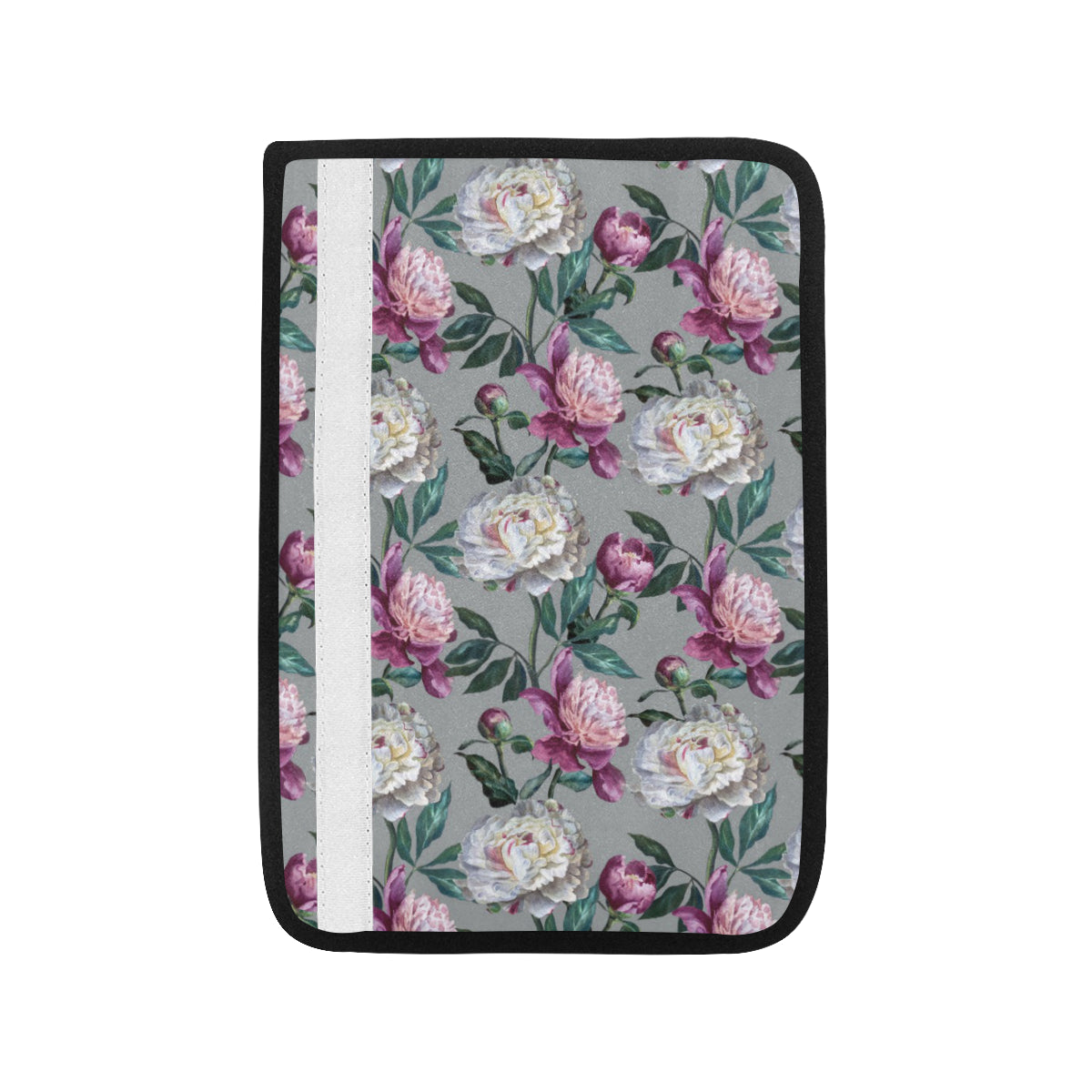 Peony Pattern Print Design PE01 Car Seat Belt Cover