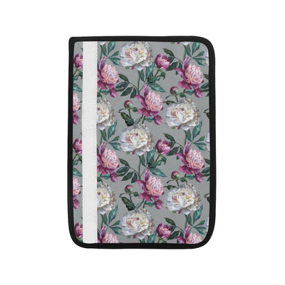 Peony Pattern Print Design PE01 Car Seat Belt Cover