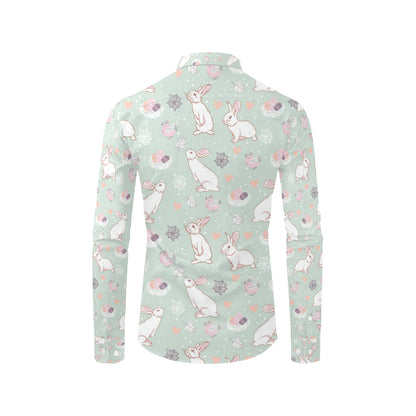 Rabbit Pattern Print Design RB011 Men's Long Sleeve Shirt