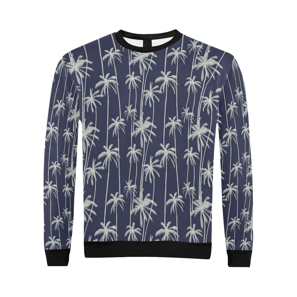 Palm Tree Pattern Print Design PT06 Men Long Sleeve Sweatshirt