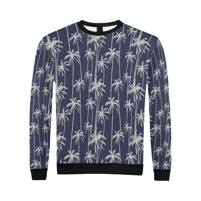 Palm Tree Pattern Print Design PT06 Men Long Sleeve Sweatshirt
