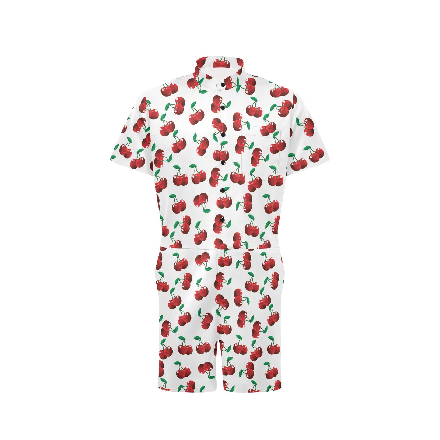 Cherry Pattern Print Design 01 Men's Romper