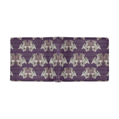 Leopard Pattern Print Design 01 Men's ID Card Wallet