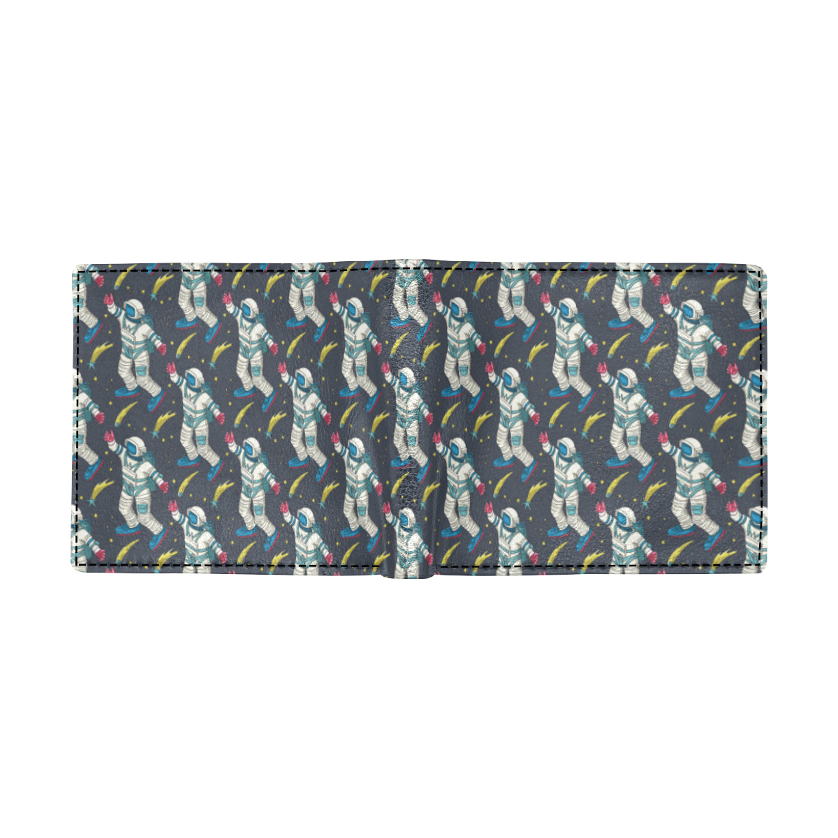 Astronaut Pattern Print Design 04 Men's ID Card Wallet
