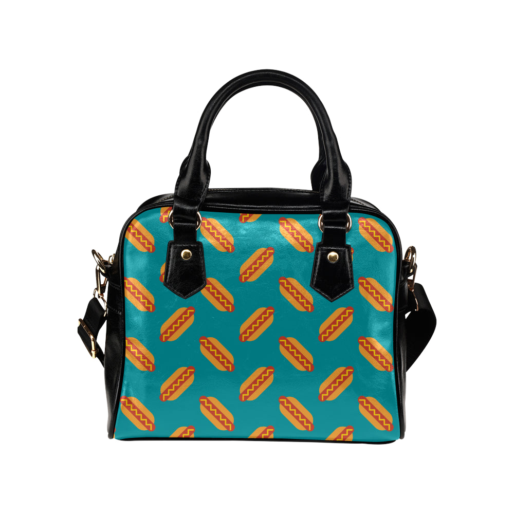 Hot Dog Pattern Print Design 03 Shoulder Handbag