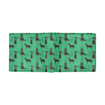 Beauceron Pattern Print Design 01 Men's ID Card Wallet