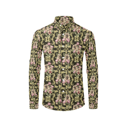 Baroque Pattern Print Design 02 Men's Long Sleeve Shirt