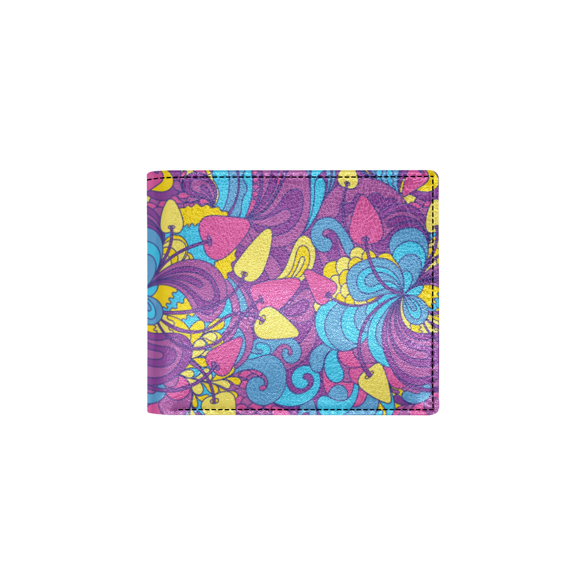 Psychedelic Mushroom Pattern Print Design A03 Men's ID Card Wallet