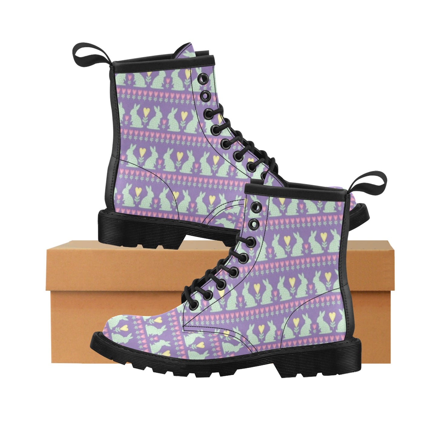 Rabbit Pattern Print Design RB01 Women's Boots