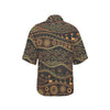 Gold African Design Women's Hawaiian Shirt