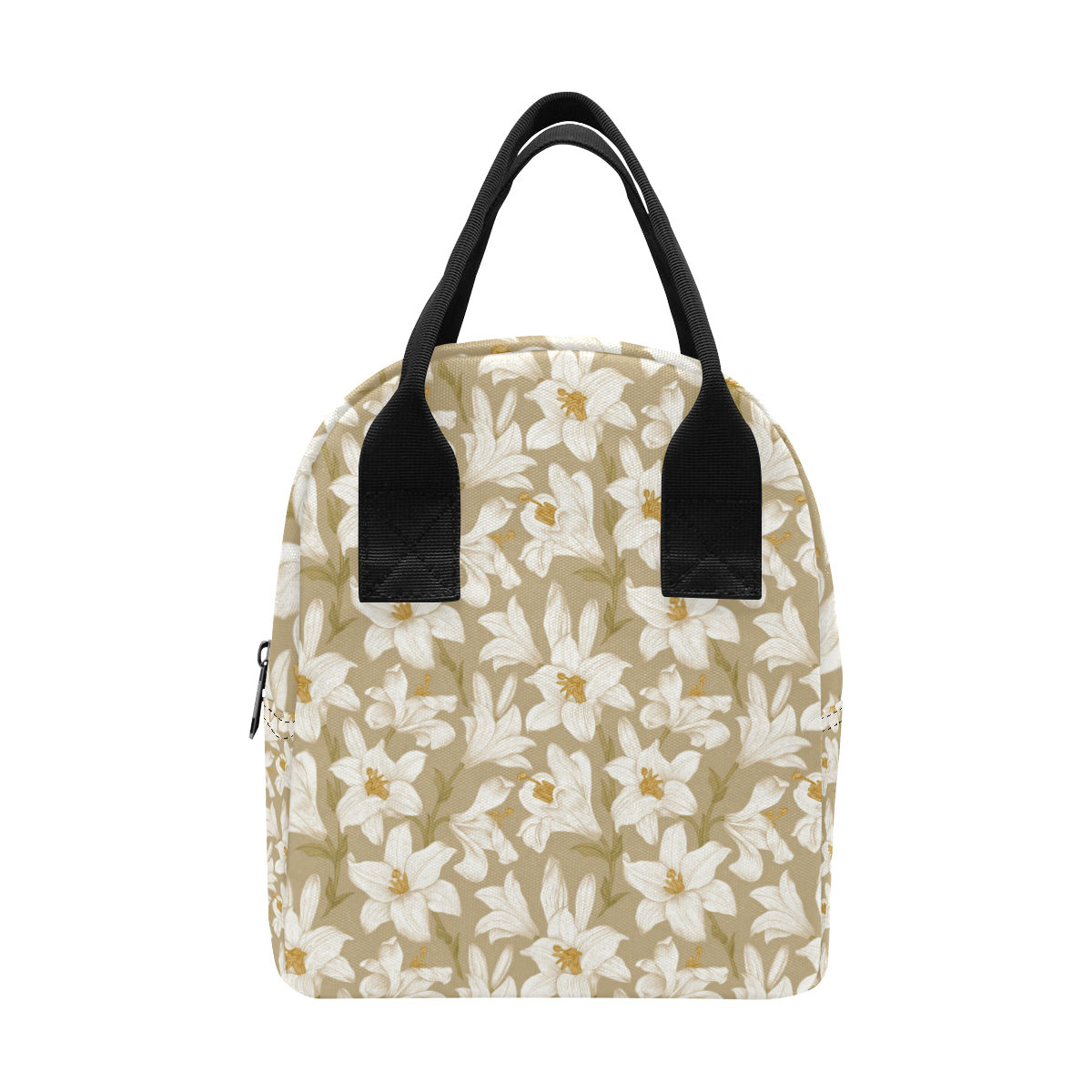 Lily Pattern Print Design LY07 Insulated Lunch Bag