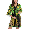 Polynesian Tribal Color Women's Short Kimono