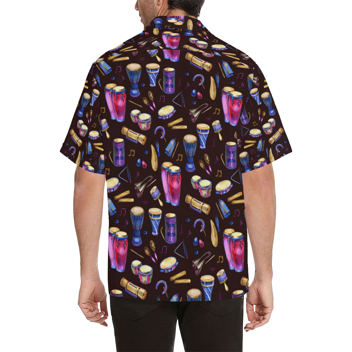 Percussion Neon Pattern Print Design 04 Men's Hawaiian Shirt