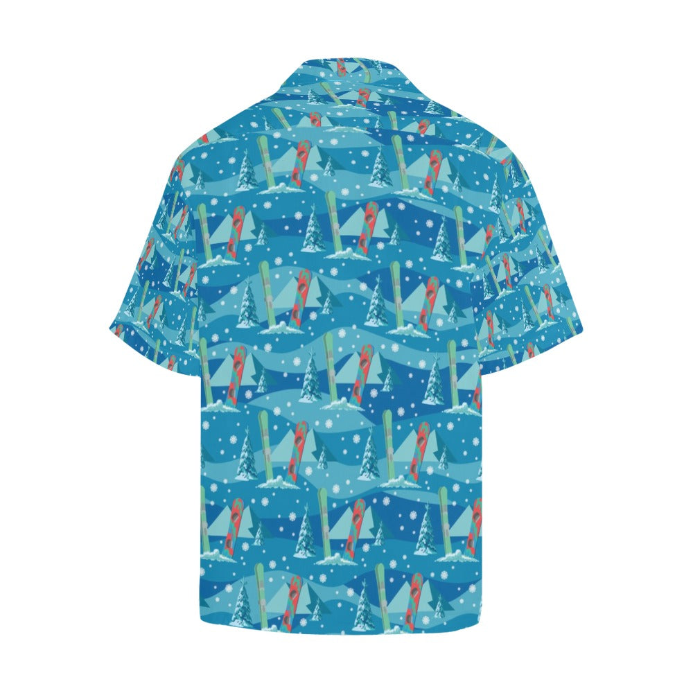 Snowboard Print Design LKS301 Men's Hawaiian Shirt