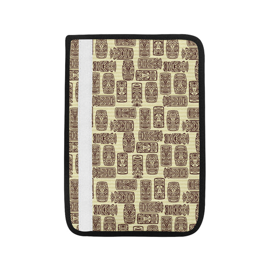 Tiki Brown Mask Print Car Seat Belt Cover