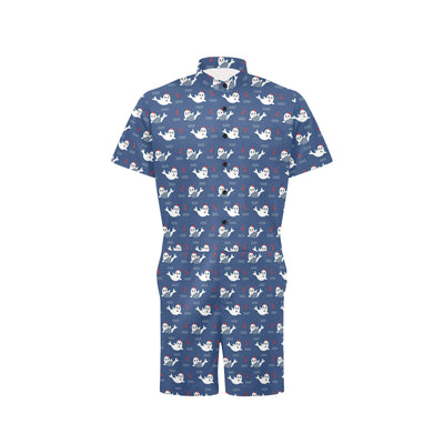 Sea Lion Print Design LKS403 Men's Romper