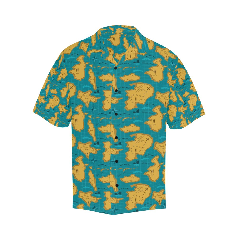World Map Print Design LKS301 Men's Hawaiian Shirt