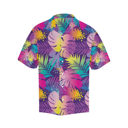 Palm Leaf Pattern Print Design A04 Men's Hawaiian Shirt