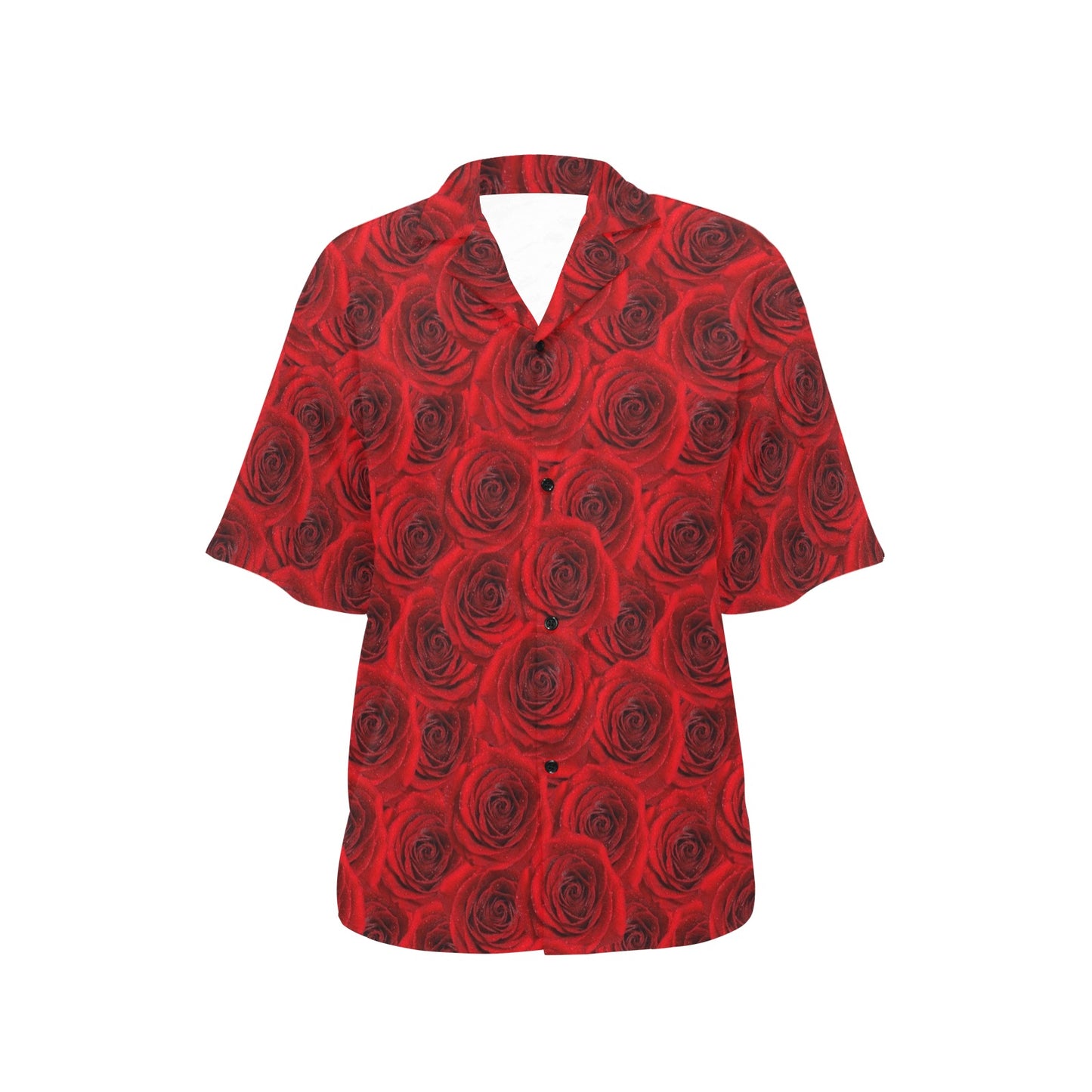 Rose Red Pattern Print Design RO04 Women's Hawaiian Shirt