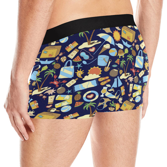 Beach Themed Pattern Print Design 04 Men's Boxer Briefs