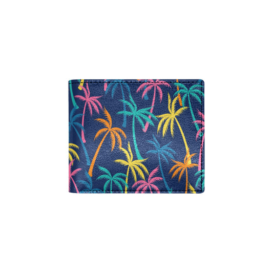 Palm Tree Pattern Print Design PT013 Men's ID Card Wallet