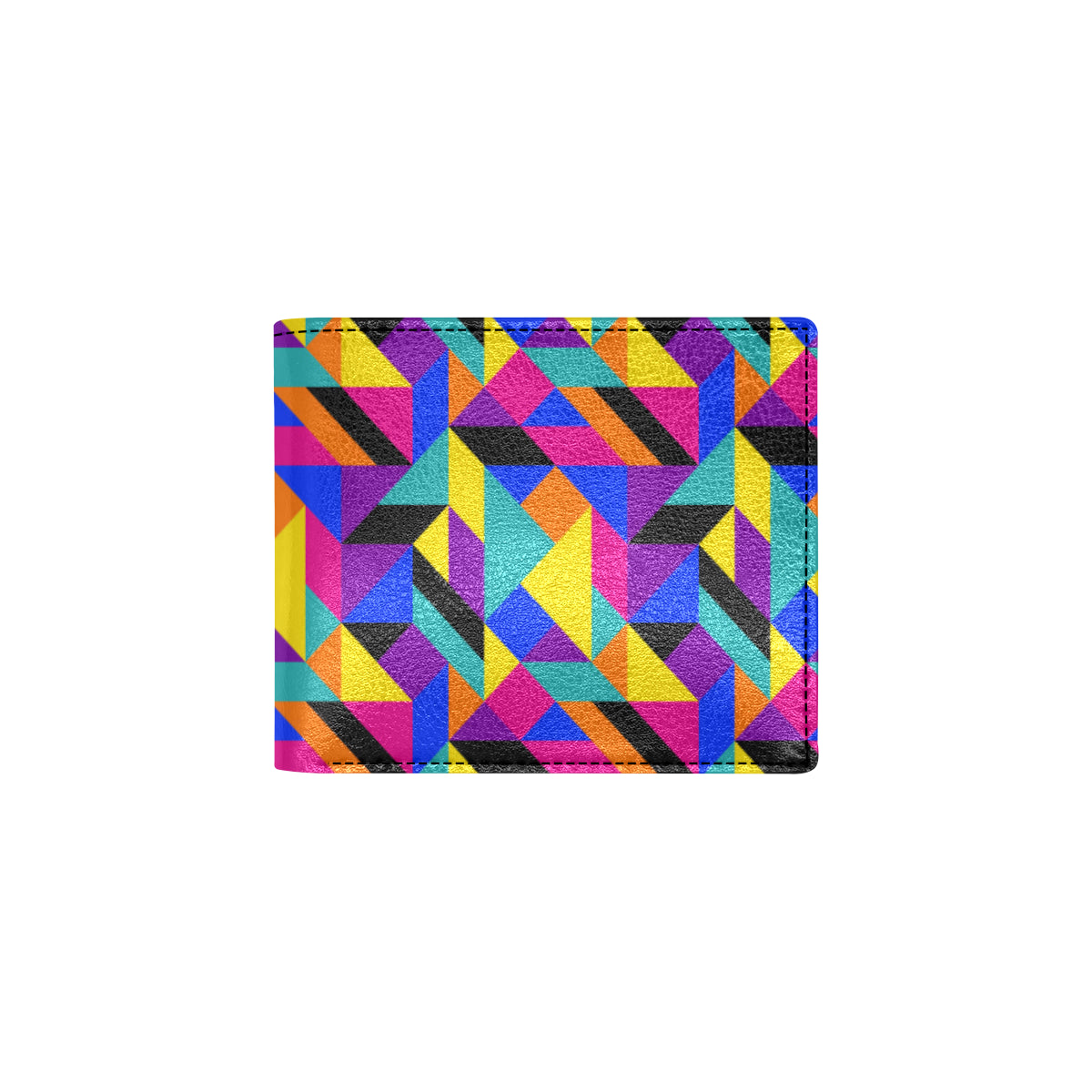 90s Colorful Pattern Print Design 1 Men's ID Card Wallet