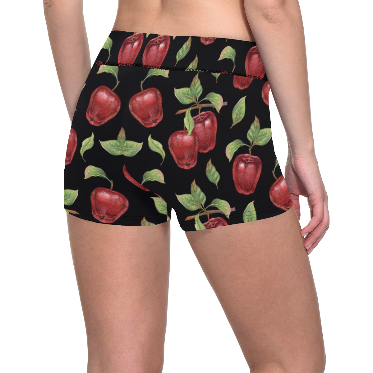 Apple Pattern Print Design AP011 Yoga Shorts