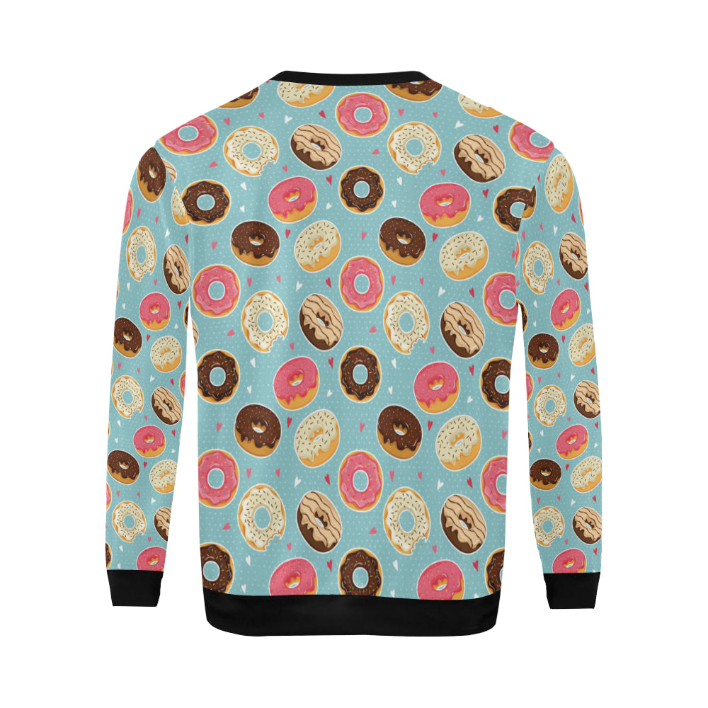 Donut Pattern Print Design DN04 Men Long Sleeve Sweatshirt