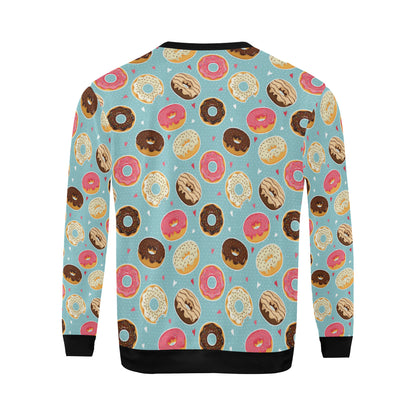 Donut Pattern Print Design DN04 Men Long Sleeve Sweatshirt