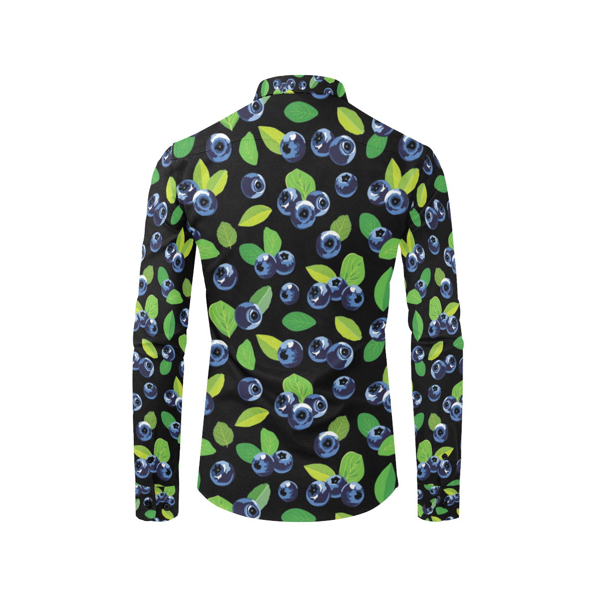 Blueberry Pattern Print Design BB03 Men's Long Sleeve Shirt