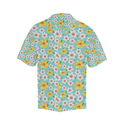 Daffodils Pattern Print Design 02 Men's Hawaiian Shirt