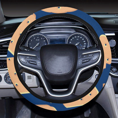 Cracker Pattern Print Design 03 Steering Wheel Cover with Elastic Edge