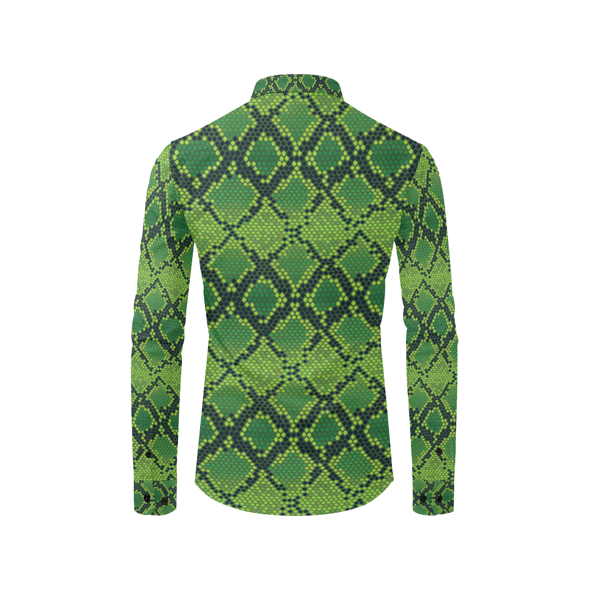 Python Green Pattern Print Design A01 Men's Long Sleeve Shirt
