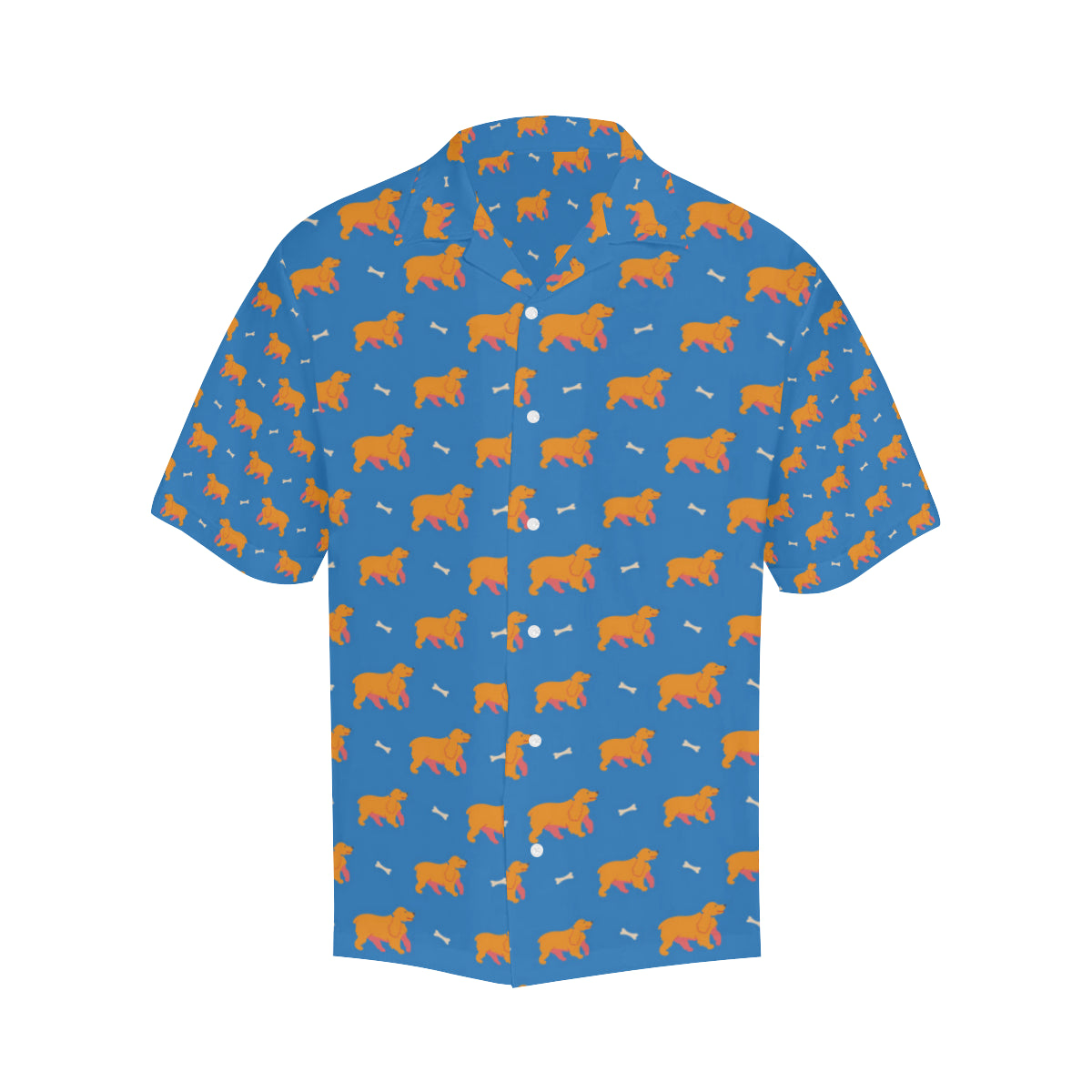 Cocker Pattern Print Design 04 Men's Hawaiian Shirt