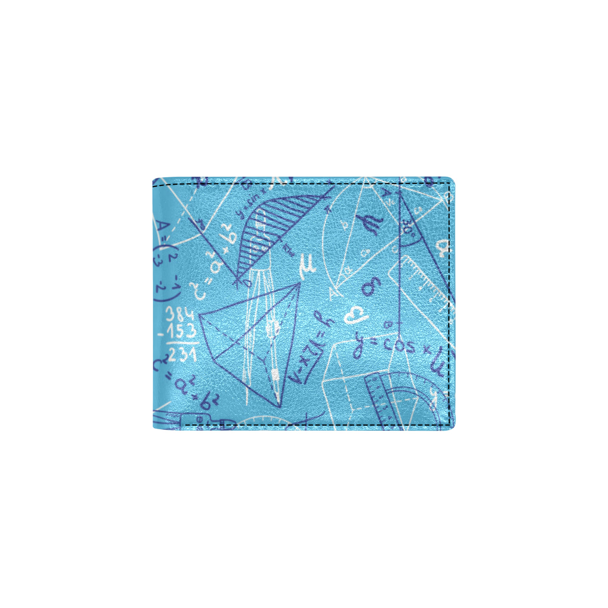 Math Pattern Print Design 02 Men's ID Card Wallet