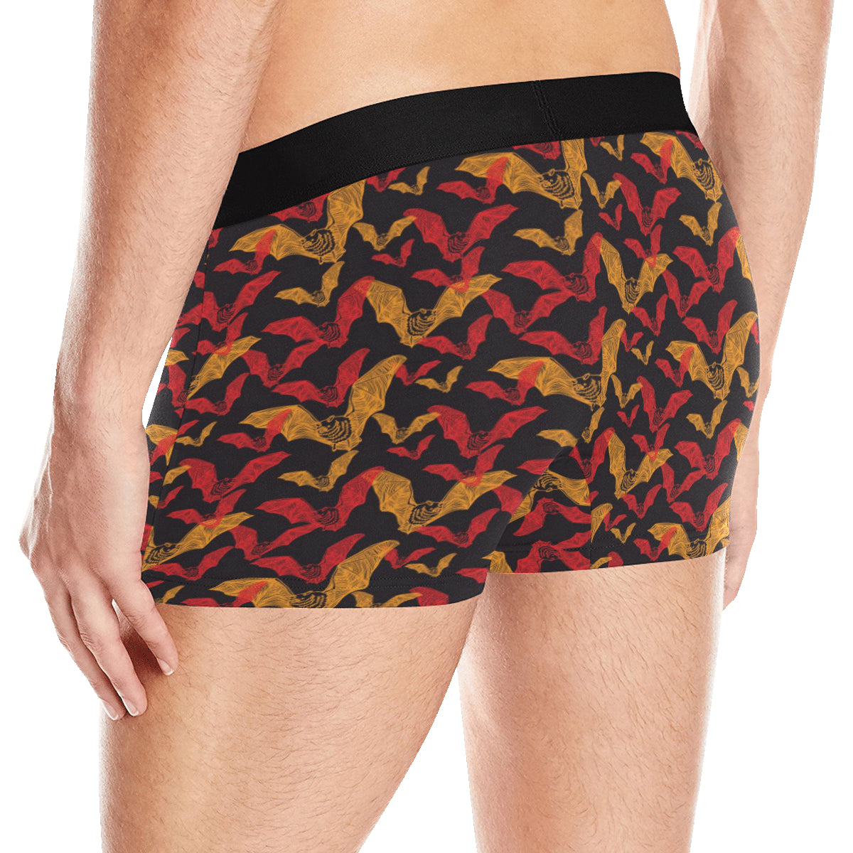 Bat Pattern Print Design 01 Men's Boxer Briefs