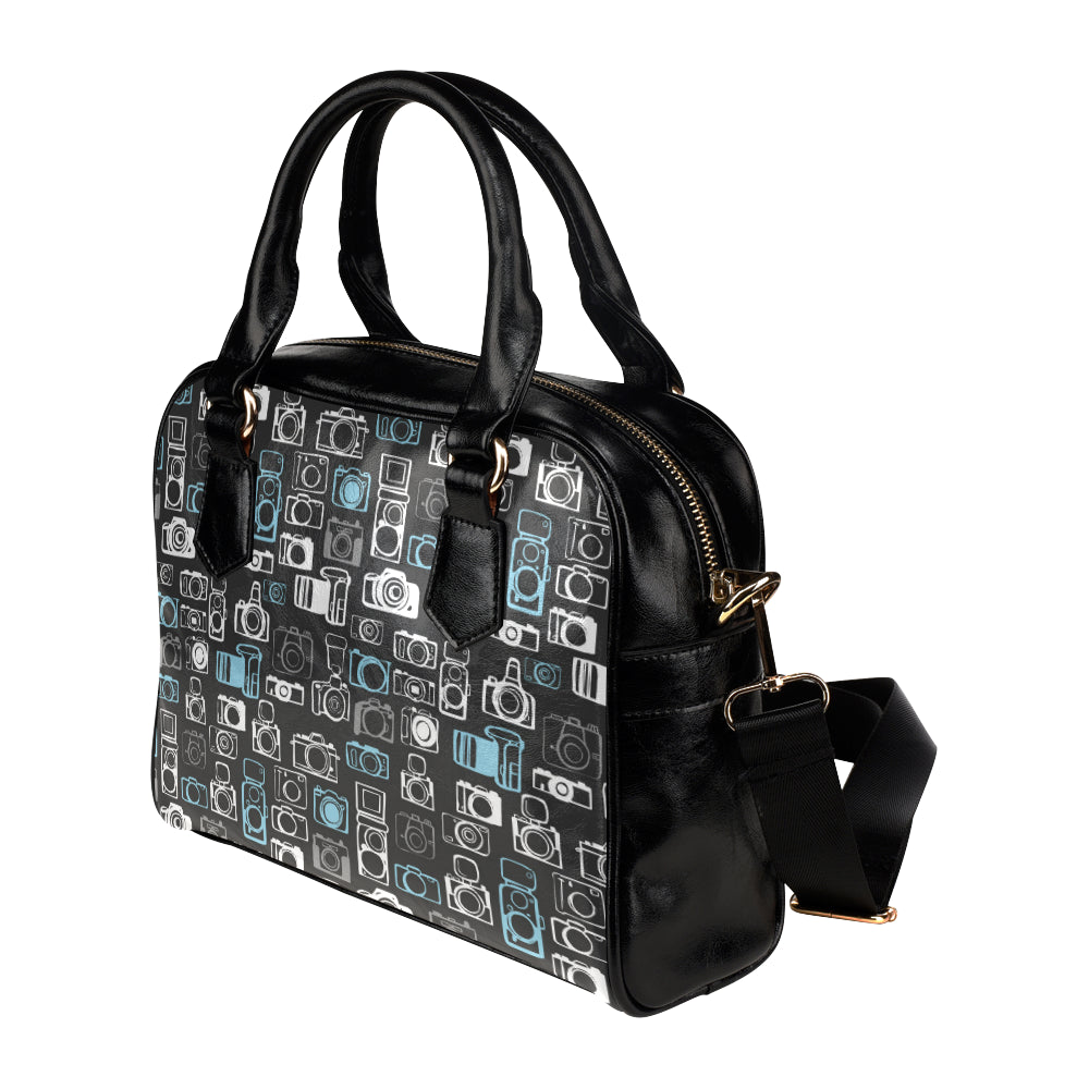 Camera Pattern Print Design 04 Shoulder Handbag