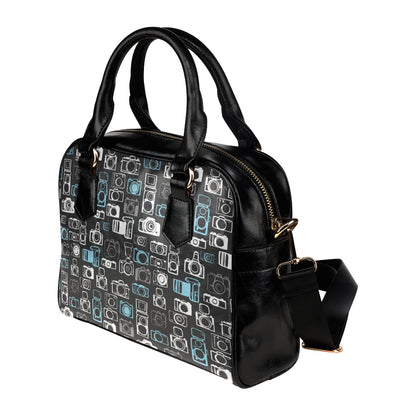 Camera Pattern Print Design 04 Shoulder Handbag