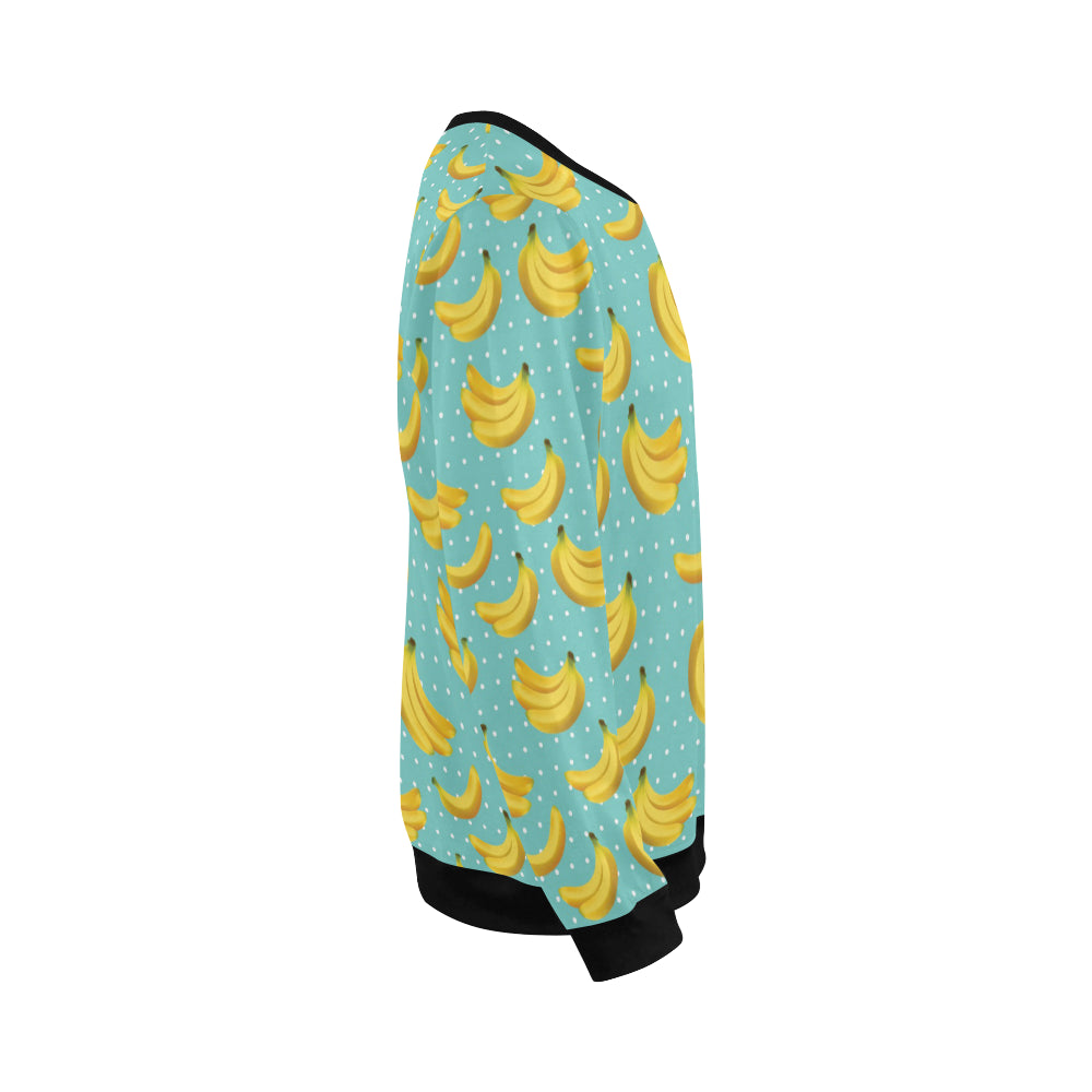 Banana Pattern Print Design BA02 Men Long Sleeve Sweatshirt