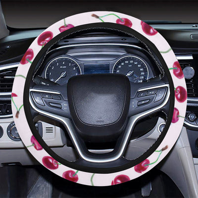 Cherry Cupcake Pink Pattern Steering Wheel Cover with Elastic Edge