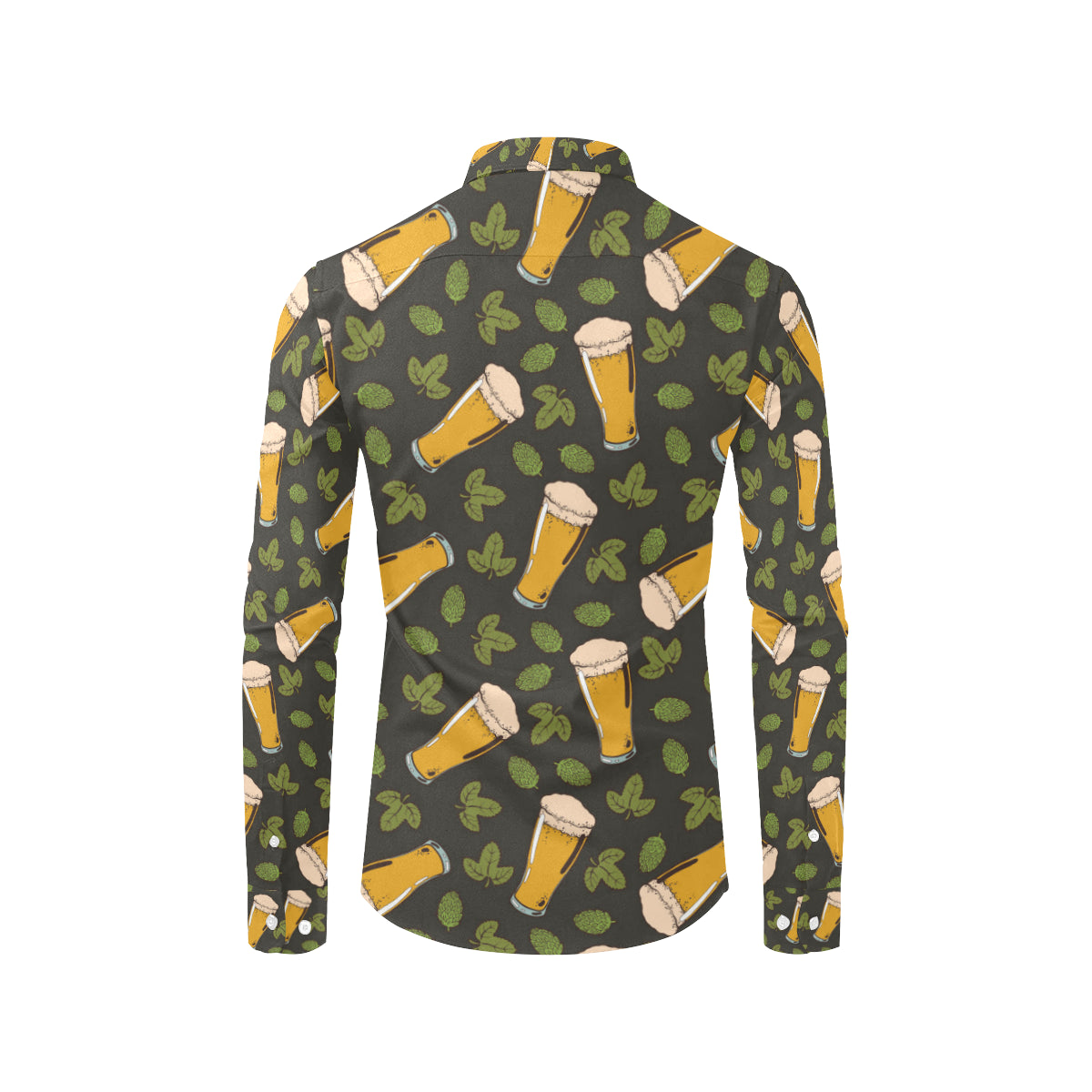 Beer Iris Pattern Print Design 02 Men's Long Sleeve Shirt