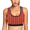 Southwest Aztec Design Themed Print Sports Bra