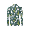 Llama Cactus Pattern Print Design 02 Men's Long Sleeve Shirt