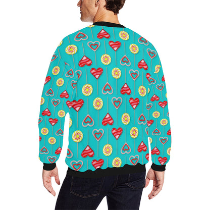Lollipop Pattern Print Design LL06 Men Long Sleeve Sweatshirt