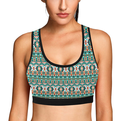 Indian Navajo Ethnic Themed Design Print Sports Bra
