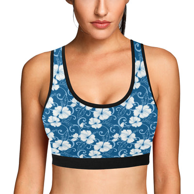 Hibiscus Pattern Print Design HB03 Sports Bra