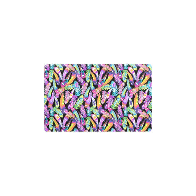 Neon Feather Pattern Print Design A02 Kitchen Mat