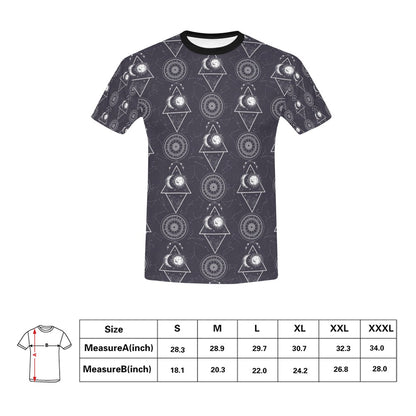Sun Moon Print Design LKS309 Men's All Over Print T-shirt