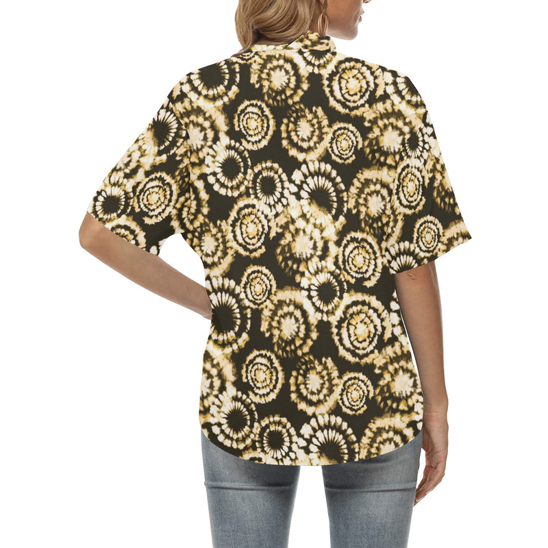 Tie Dye Print Design LKS307 Women's Hawaiian Shirt