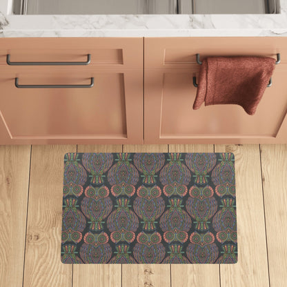 Owl Pattern Print Design A05 Kitchen Mat